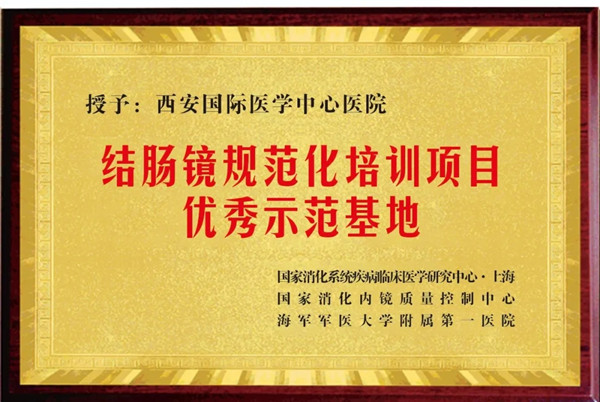 西安國(guó)際醫(yī)學(xué)中心醫(yī)院榮獲“國(guó)家結(jié)腸鏡規(guī)范化培訓(xùn)項(xiàng)目?jī)?yōu)秀示范基地”